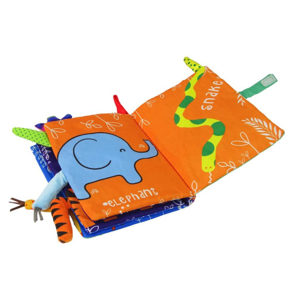 Książeczka Miękka Zwierzęta Dżungli Kolorowa