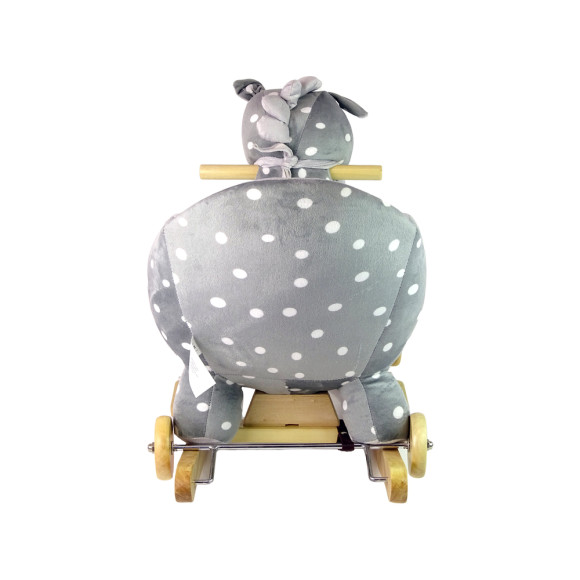 Koń Na Biegunach  2 w 1 Jeździk Niebieski W Kropki