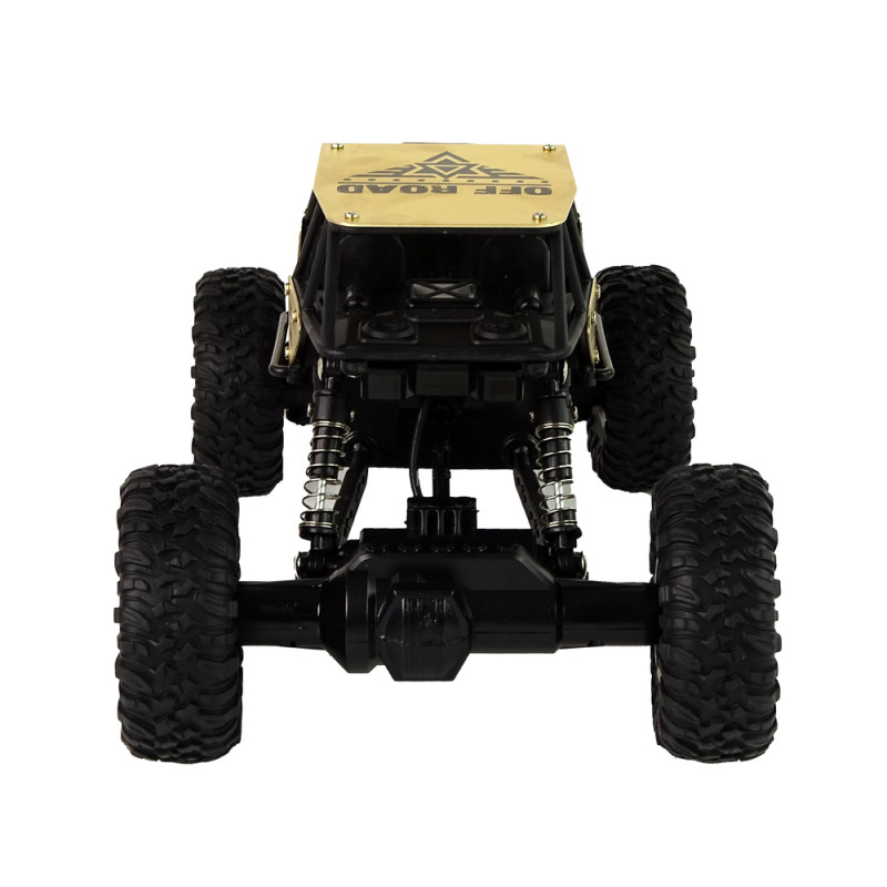 Auto RC Wysokie Koła 1:18 Plastikowe Czarne Złote