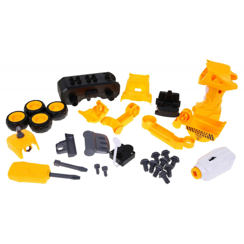 Rozkręcana Koparka z napędem dla dzieci 3+ Elektryczna wkrętarka + Moduł napędowy + Dźwięki