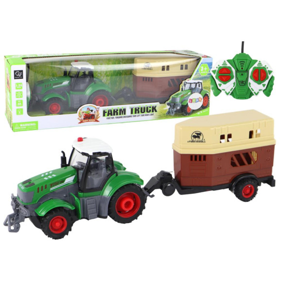 Traktor RC Ciągnik Zdalnie Sterowany Maszyna Rolnicza Przyczepa Pilot 1:24 Traktor RC Ciągnik Zdalnie Sterowany Maszyna Rolnicza Przyczepa Pilot 1:24