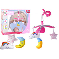 Karuzela Łóżeczkowa Dla Dzieci Klips Niebo Różowa