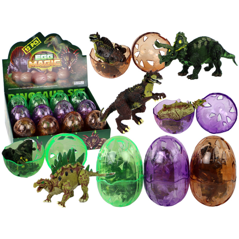 Jajo Figurka Dinozaura 3 Kolory 9 cm