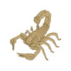 Drewniane Puzzle Przestrzenne 3D Skorpion Składanka Edukacyjna 35 Elementów