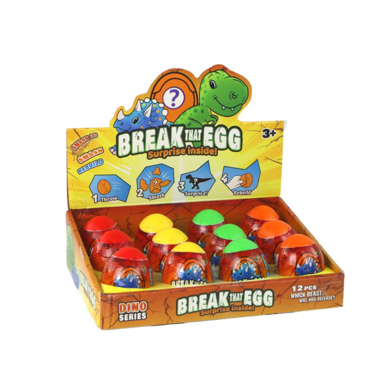 Magiczne Pękające Jajko Dinozaur W Skorupie 4 Kolory 6 cm