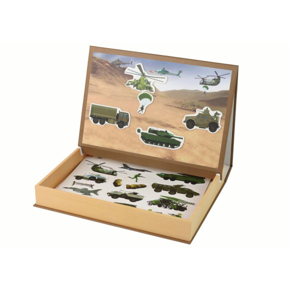 Zestaw Edukacyjnych Puzzli Magnetycznych Z Motywem Wojny Lądowej