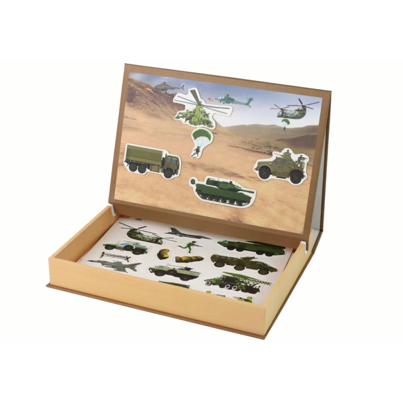 Zestaw Edukacyjnych Puzzli Magnetycznych Z Motywem Wojny Lądowej
