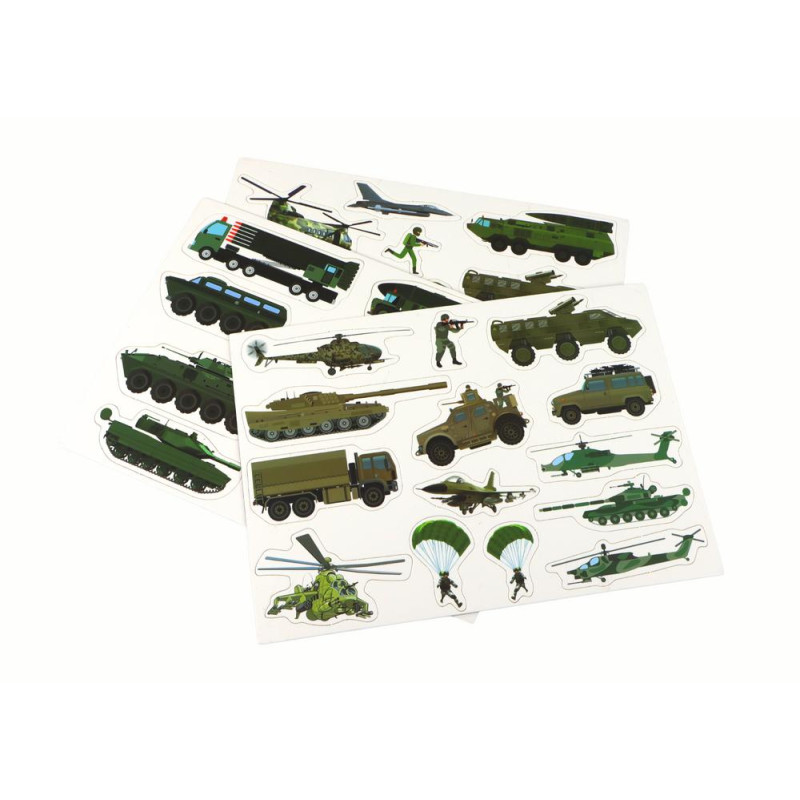 Zestaw Edukacyjnych Puzzli Magnetycznych Z Motywem Wojny Lądowej