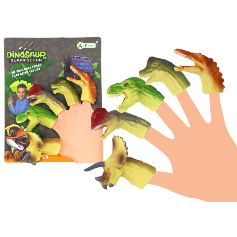 Dinozaury Na Palce Gumowe Sensoryczne Pacynki