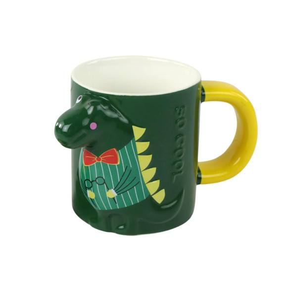 Kubek Z Przykrywką Zielony Dinozaur 400 ml Kubek Z Przykrywką Zielony Dinozaur 400 ml