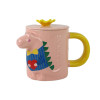 Kubek Z Przykrywką Dinozaur Różowy Dinozaur 400 ml
