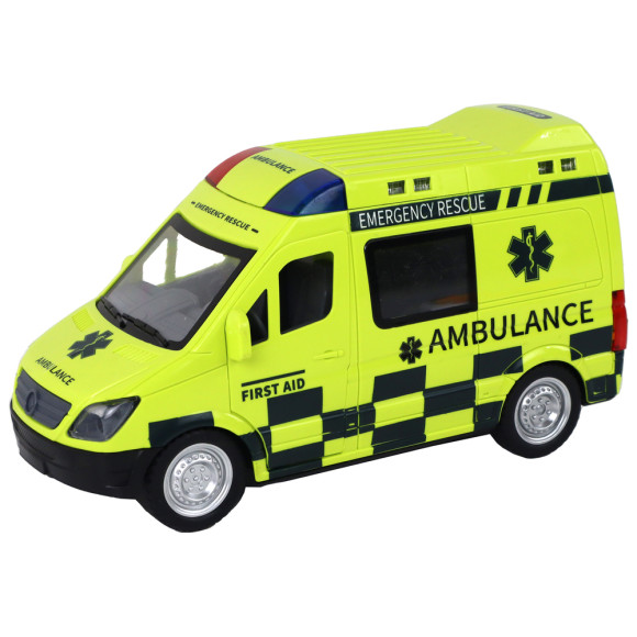 Zdalnie Sterowany Żółty Ambulans Ze Światłami Zdalnie Sterowany Żółty Ambulans Ze Światłami
