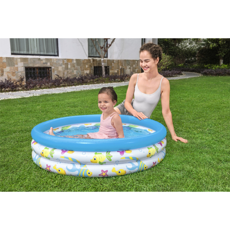 Dmuchany Basen Ogrodowy Dla Dzieci Rybki 102 cm Bestway 51008