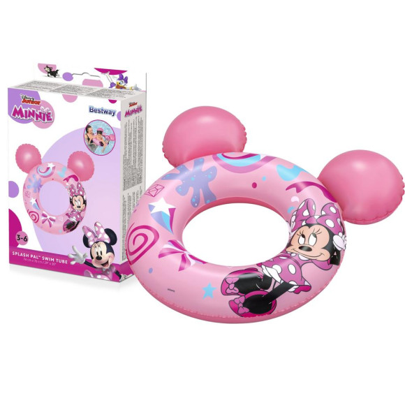 Koło Do Pływania z Uszami Myszka Minnie  74 cm x 76 cm Bestway 9102N