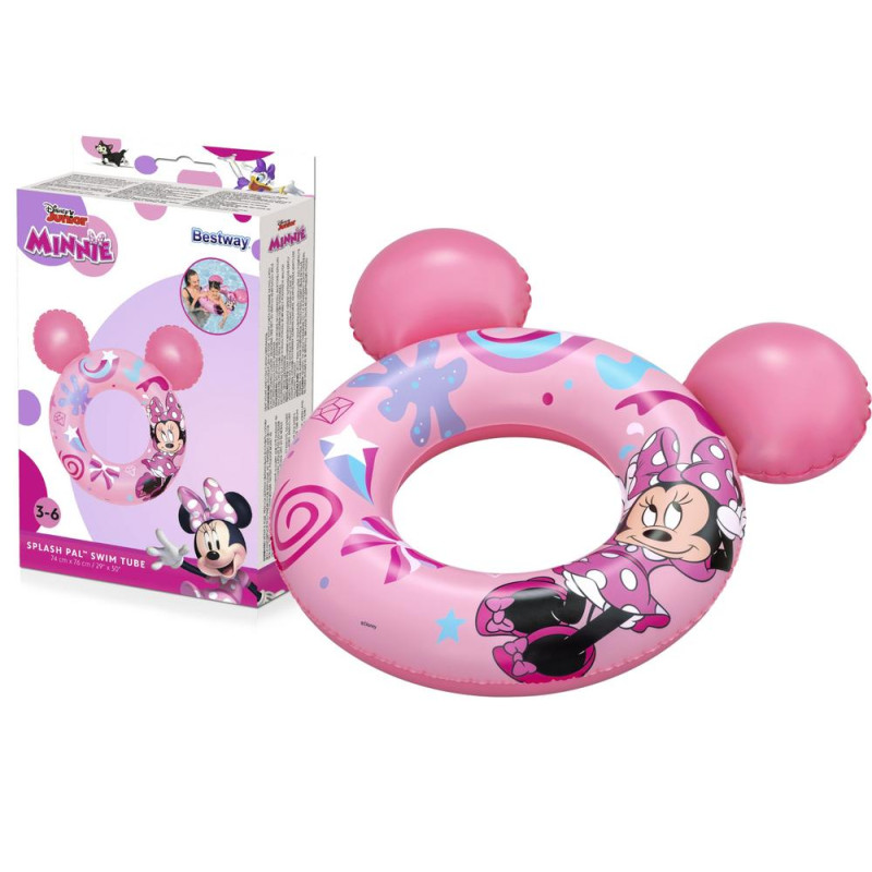 Koło Do Pływania z Uszami Myszka Minnie  74 cm x 76 cm Bestway 9102N