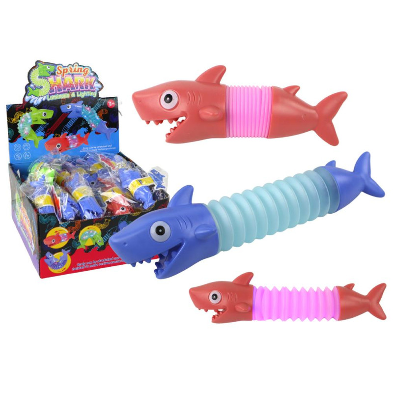 Rekin Do Rozciągania Antystresowy Świecący Pop Tube LED