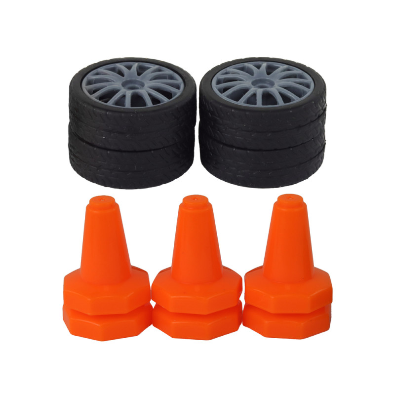 Autko Sportowe Zdalnie Sterowane R/C 1:24 Czarne Wymienne Koła