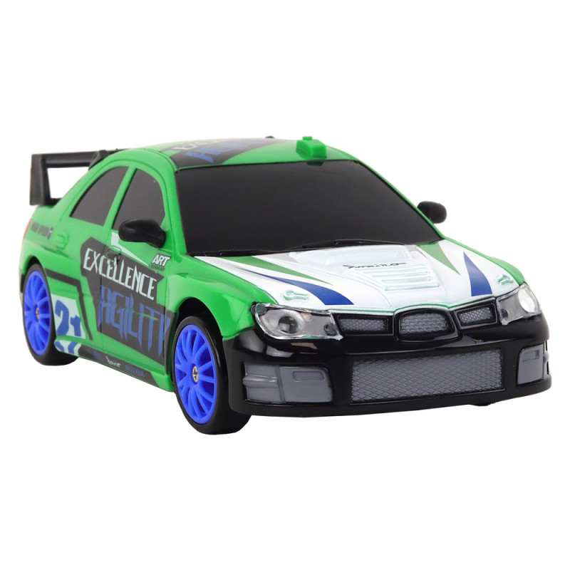 Autko Sportowe Zdalnie Sterowane R/C 1:24 Zielone Wymienne Koła