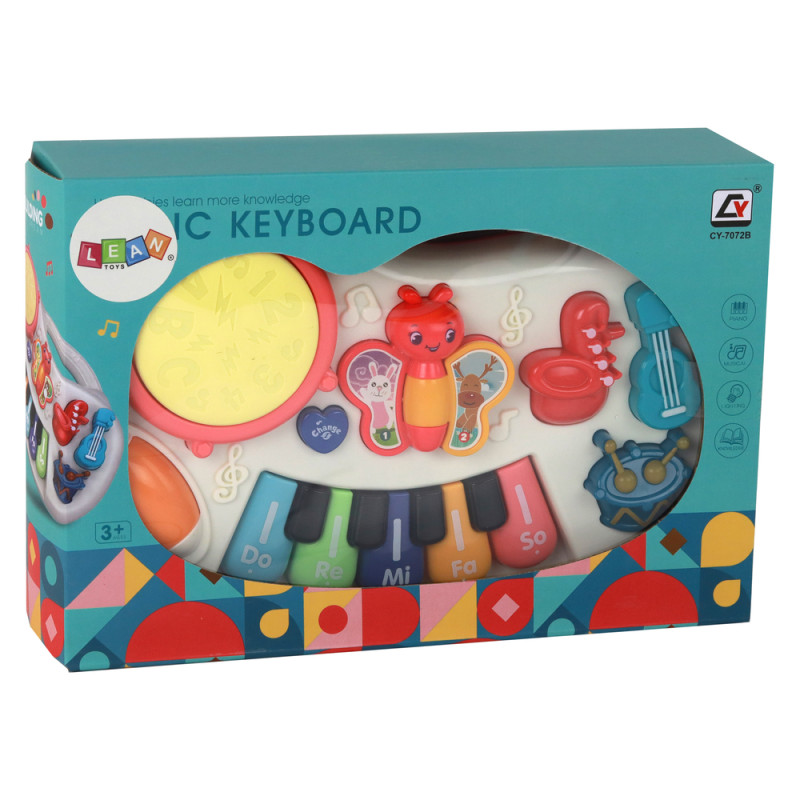 Pianinko Edukacyjne Klawisze Instrumenty Motylki Panel Edukacyjny Muzyczny