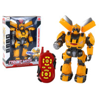 Duży Robot Zdalnie Sterowany R/C Żółty Dźwięk Światła