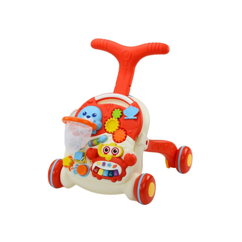 Pchacz Stolik Edukacyjny Interaktywny 2w1 Czerwony