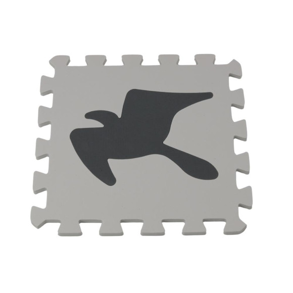 Miękkie Puzzle Mata Kontrastowa Edukacyjna Pianka EVA Szare 28 ele.