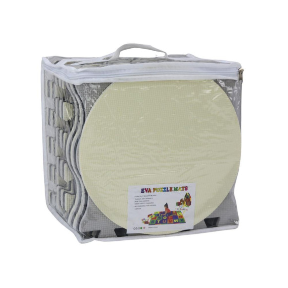 Miękkie Puzzle Mata Kontrastowa Edukacyjna Pianka EVA Szare 28 ele.