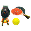 Zestaw 2 Rakietek Dla Dzieci Do Gry Padel Zielona Beżowa Piłka PU Żółta