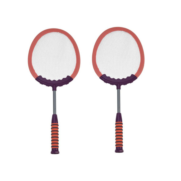 Zestaw 2 Rakietek Do Gry W Badmintona Paletki 2 Lotki Badminton Różowy Zestaw 2 Rakietek Do Gry W Badmintona Paletki 2 Lotki Badminton Różowy