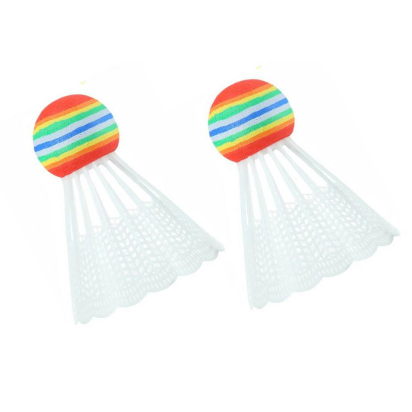 Zestaw 2 Rakietek Do Badmintona Paletki 2 Lotki Badminton Pomarańczowy Zestaw 2 Rakietek Do Badmintona Paletki 2 Lotki Badminton Pomarańczowy