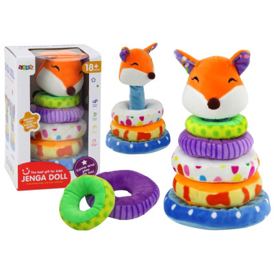 Piramidka Pluszowa Lis Maskotka Edukacyjna Kolorowa 27 cm