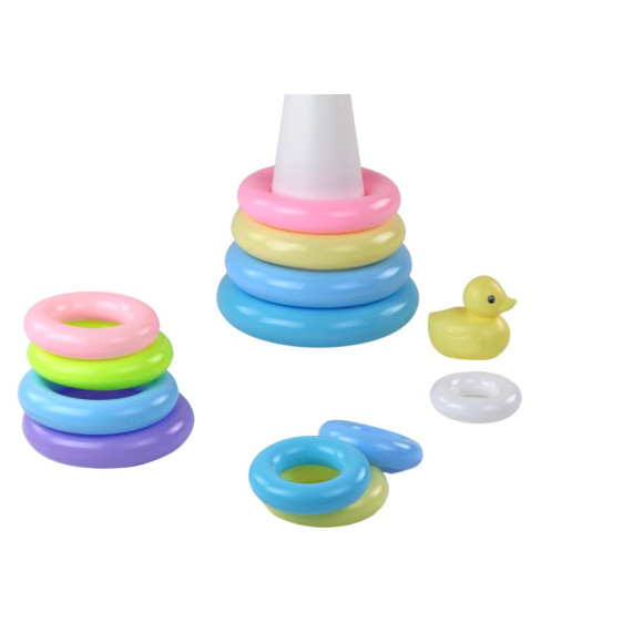 Piramidka Kaczuszka Układanka 12 Kółek 39cm x 17,5cm x 17,5cm