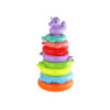Piramidka Jednorożec Układanka 8 Kółek Kolorowa 29cm x 14cm x 14cm