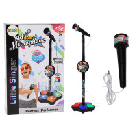 Mikrofon Ze Statywem Dla Dzieci Regulowany Czarny