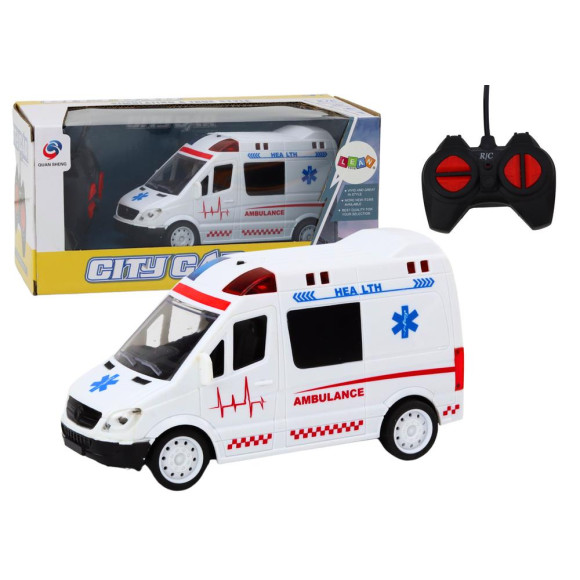 Zdalnie Sterowana Karetka Ambulans RC Światła Dźwięki Biała Zdalnie Sterowana Karetka Ambulans RC Światła Dźwięki Biała