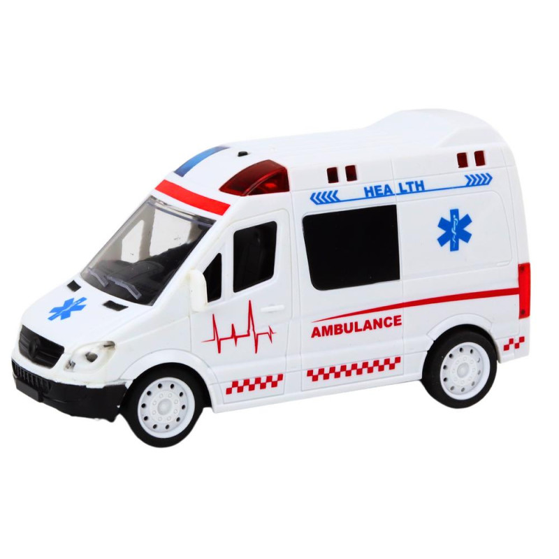 Zdalnie Sterowana Karetka Ambulans RC Światła Dźwięki Biała