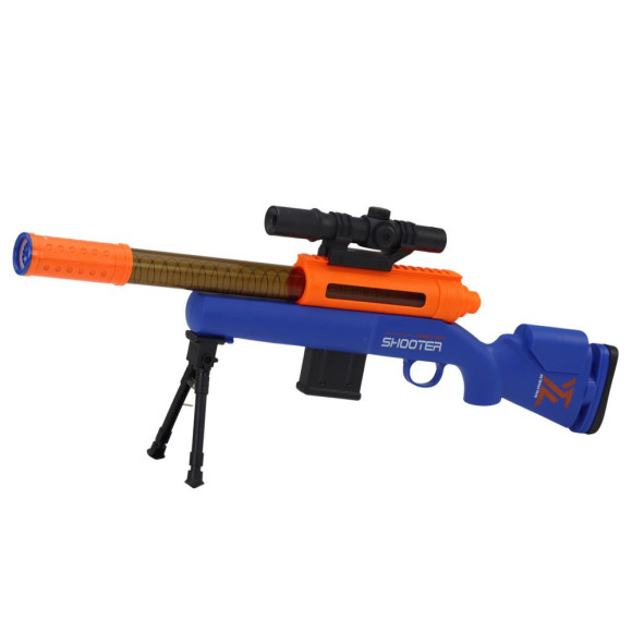 Duży Karabin Na Miękkie Kulki Stojak Teleskop Niebieski Duży Karabin Na Miękkie Kulki Stojak Teleskop Niebieski