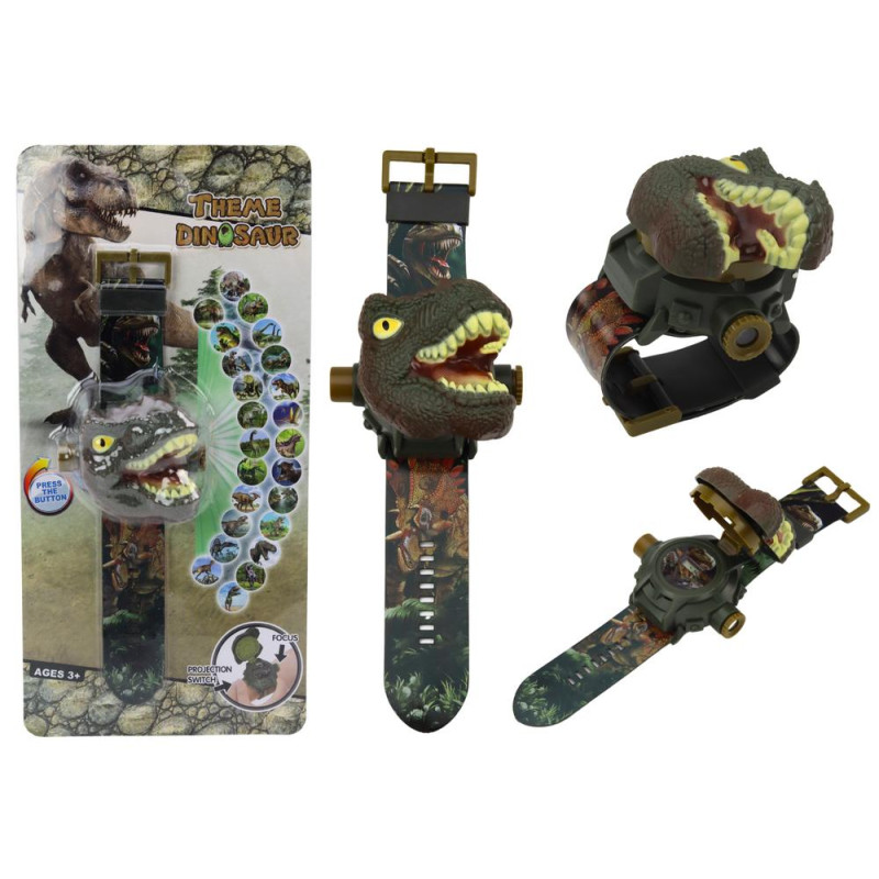 Zegarek Projektor 3D Dinozaur Tyranozaur Rex 22cmx 6,5cm x 4,5cm