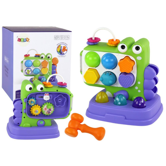 Dinozaur Panel Edukacyjny Whac-A-Mole Sorter Gra Dla Dzieci Fioletowy