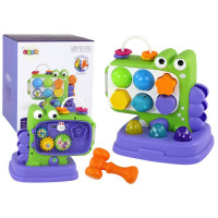 Dinozaur Panel Edukacyjny Whac-A-Mole Sorter Gra Dla Dzieci Fioletowy