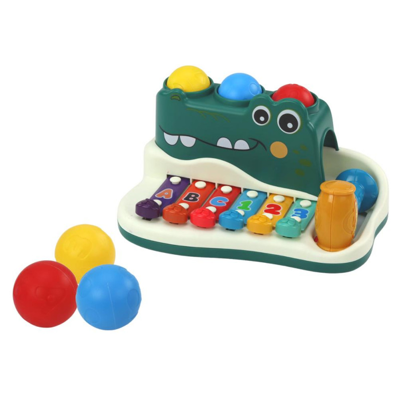 Cymbałki Pianinko Krokodyl Organki Interaktywne Instrument Edukacyjny