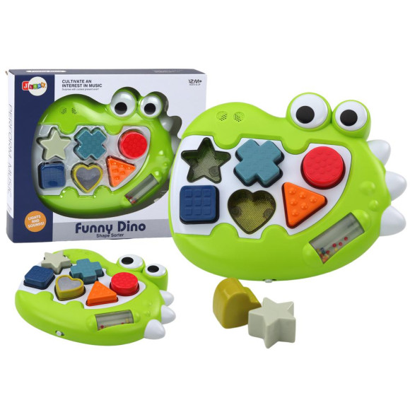 Sorter Dinozaur Sensoryczny Grający Melodie Układanka Dla Najmłodszych