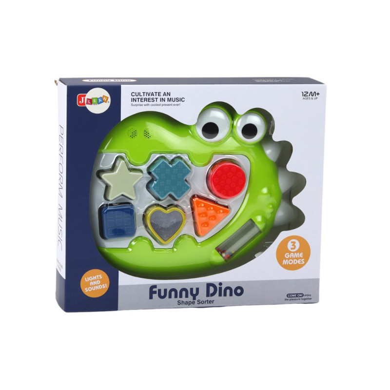 Sorter Dinozaur Sensoryczny Grający Melodie Układanka Dla Najmłodszych