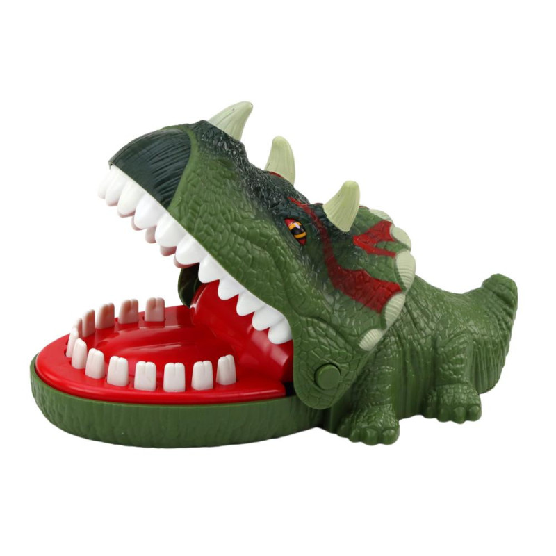 Gra Zręcznościowa Gryzący Dinozaur Triceratops Zielony Światła Dźwięki