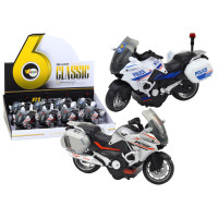 Motocykl Z Napędem Frykcyjnym Skala 1:10 Policyjny Sportowy
