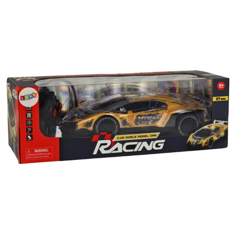 Auto Sportowe Zdalnie Sterowane RC Skala 1:16 Światła Żółte