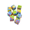 Edukacyjne Puzzle 6w1 Klocki Układanka Kostki 6 Obrazków Dinozaury 9 El.