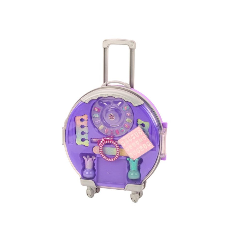 Zestaw Kosmetyków W Walizce Do Paznokci Makijażu Walizka Fioletowa 9 El.