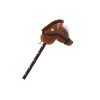Pluszowa Głowa Konia Na Kiju Hobby Horse Koń Krótkowłosy Ciemnobrązowy Dźwięki