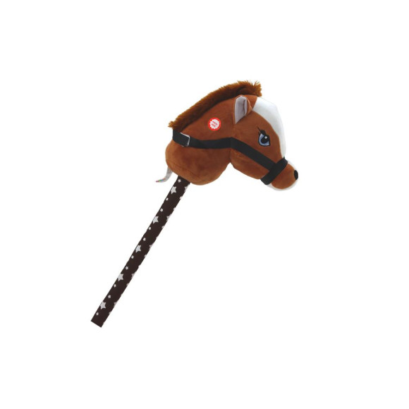 Pluszowa Głowa Konia Na Kiju Hobby Horse Koń Krótkowłosy Ciemnobrązowy Dźwięki Pluszowa Głowa Konia Na Kiju Hobby Horse Koń Krótkowłosy Ciemnobrązowy Dźwięki